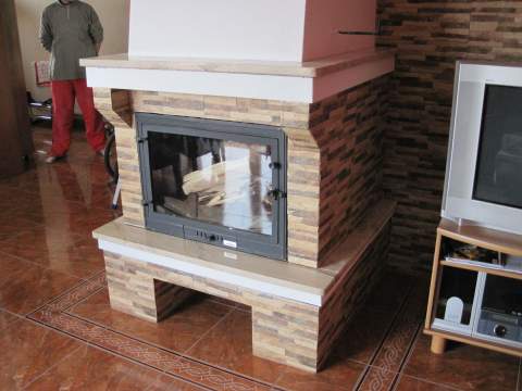 Obloženie na krb z materiálu Travertín, Palárikovo - Ref. č.: