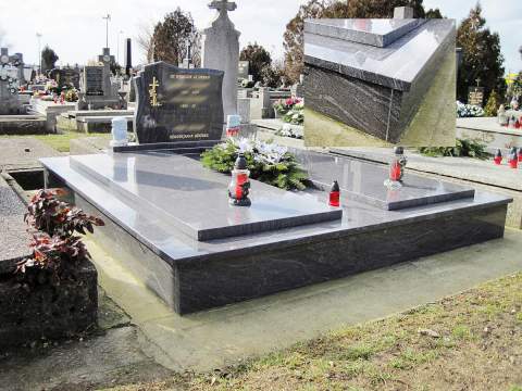 Dvojhrob z materiálu Visag blue, Tvrdošovce - ref. č. 27