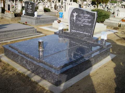 Dvojhrob z materiálu Visag blue - ref. č. 108